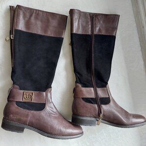 Gerry Weber Women's Leather Tall Boots Zippers Ankle Straps Eu 38 (US 7.5-8)